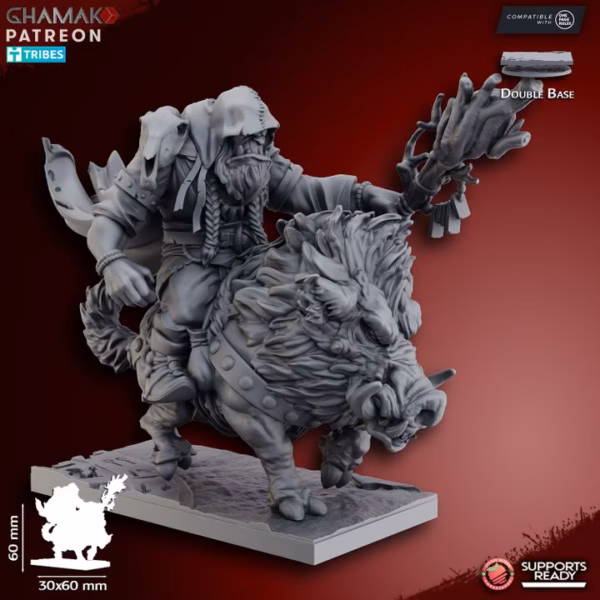 Orc Shaman on Wild Boar | Orcs of the Howling Steppes