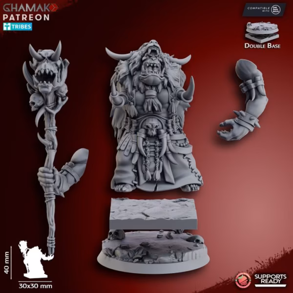 Grey Waste Shaman on foot | Orcs of the Howling Steppes – Bild 2