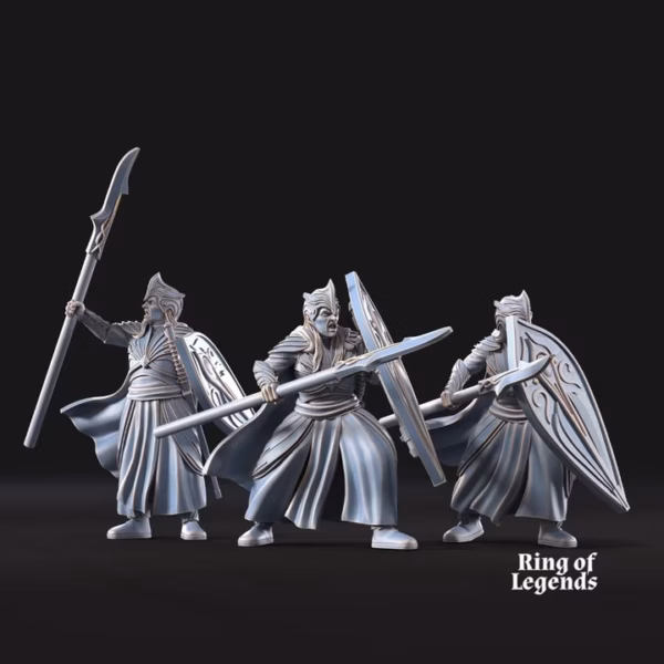 6 Spearmen with shield | Galanthir Elves – Bild 2