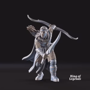 Forest Guardian Captain with bow & sword | Galanthir Elves
